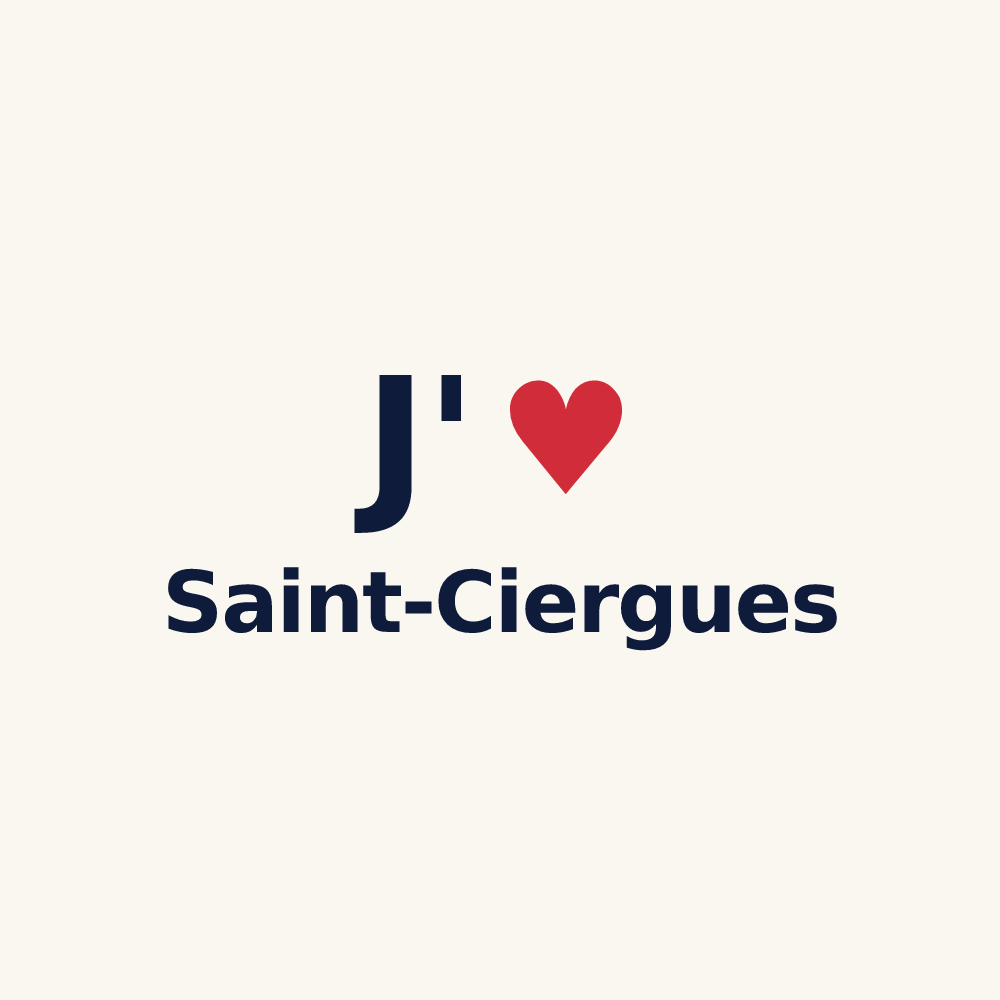 Tasse personnalisée Saint-Ciergues — design J'aime Saint-Ciergues