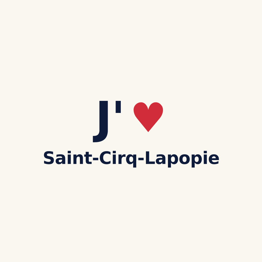 Tasse personnalisée Saint-Cirq-Lapopie — design J'aime Saint-Cirq-Lapopie