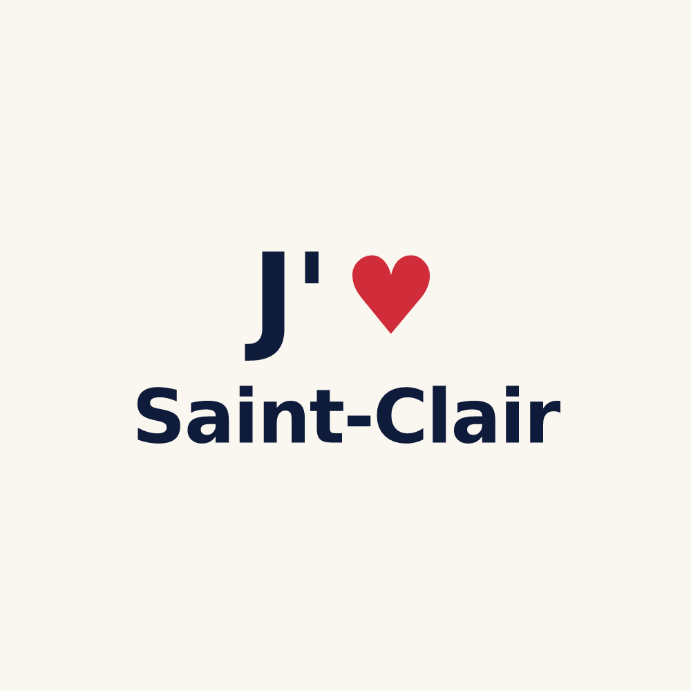 Tasse personnalisée Saint-Clair — design J'aime Saint-Clair