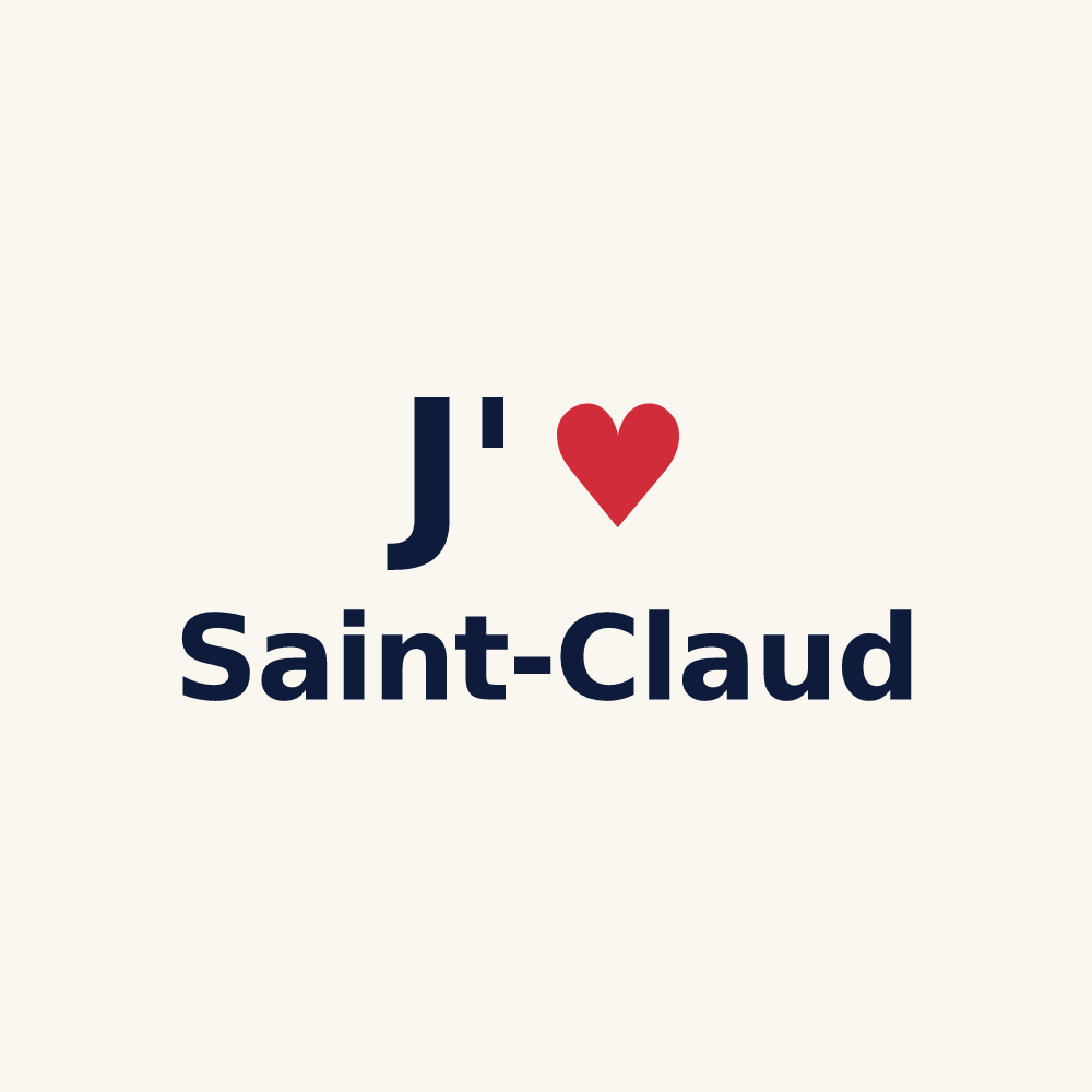 Tasse personnalisée Saint-Claud — design J'aime Saint-Claud