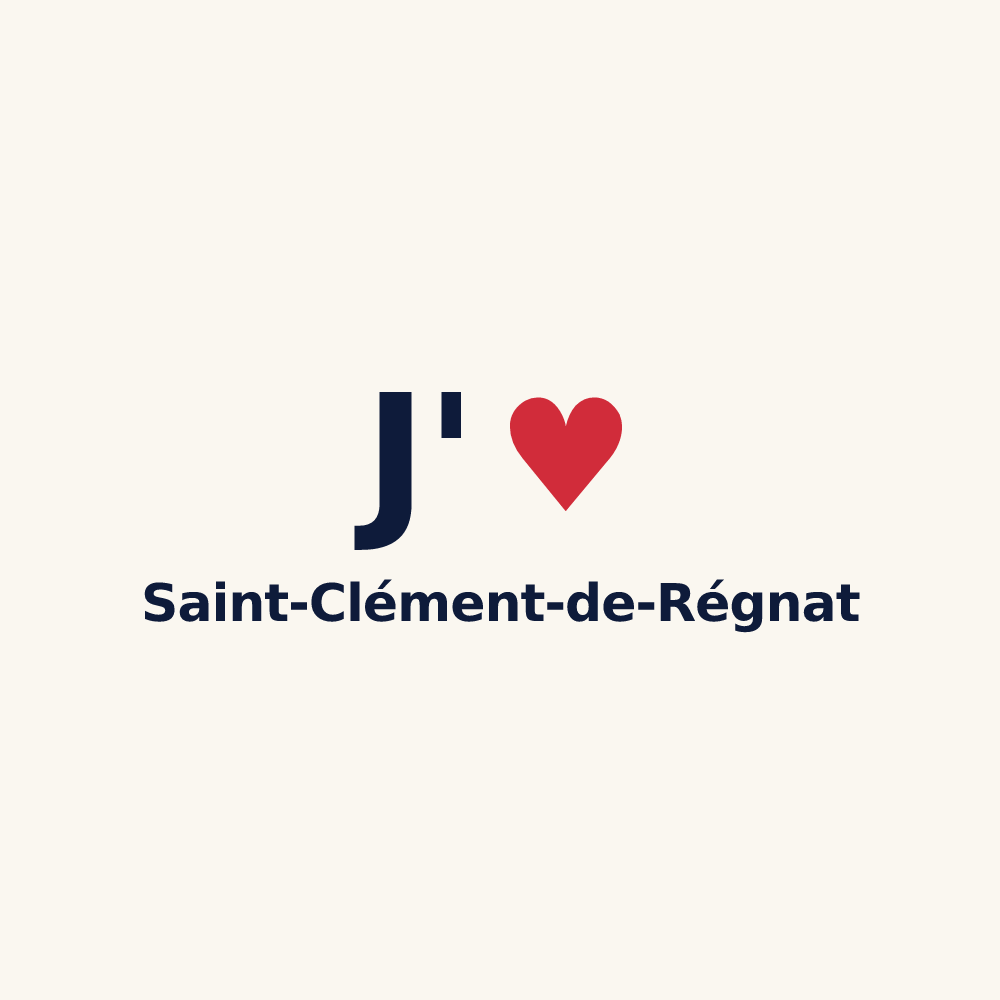 Tasse personnalisée Saint-Clément-de-Régnat — design J'aime Saint-Clément-de-Régnat