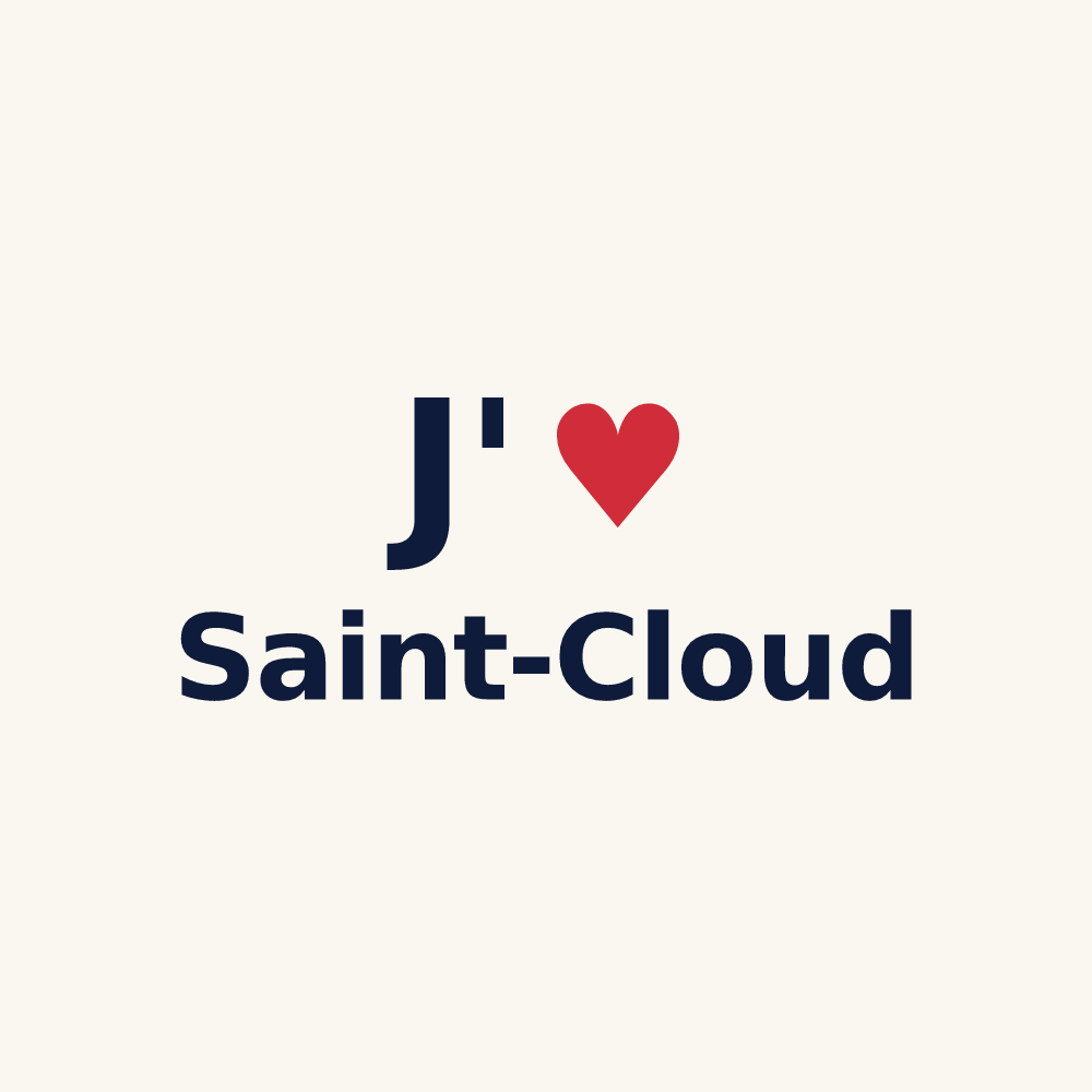 Tasse personnalisée Saint-Cloud — design J'aime Saint-Cloud