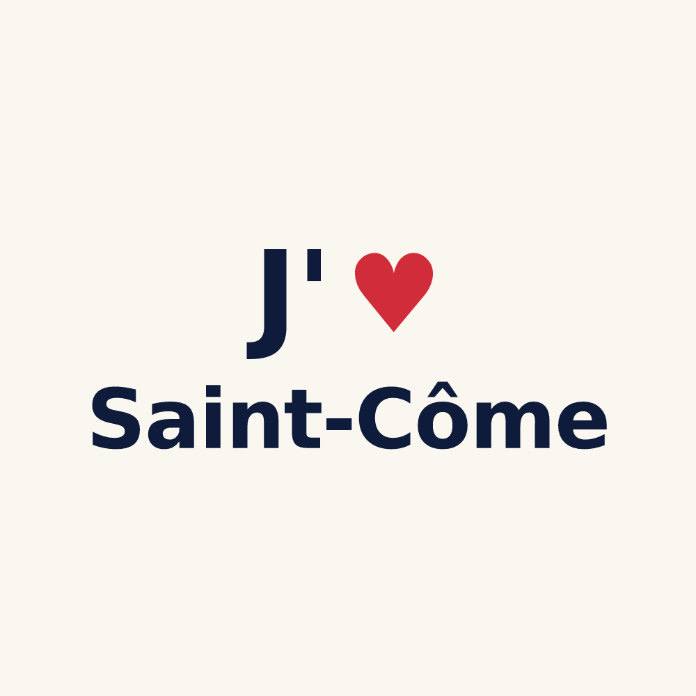 Tasse personnalisée Saint-Côme — design J'aime Saint-Côme