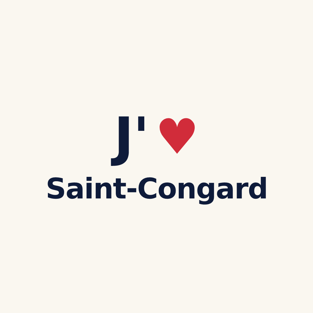 Tasse personnalisée Saint-Congard — design J'aime Saint-Congard