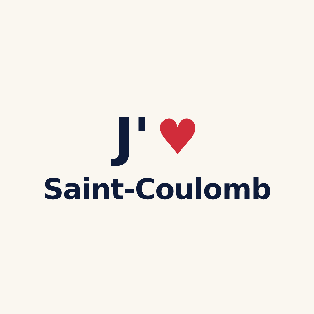 Tasse personnalisée Saint-Coulomb — design J'aime Saint-Coulomb