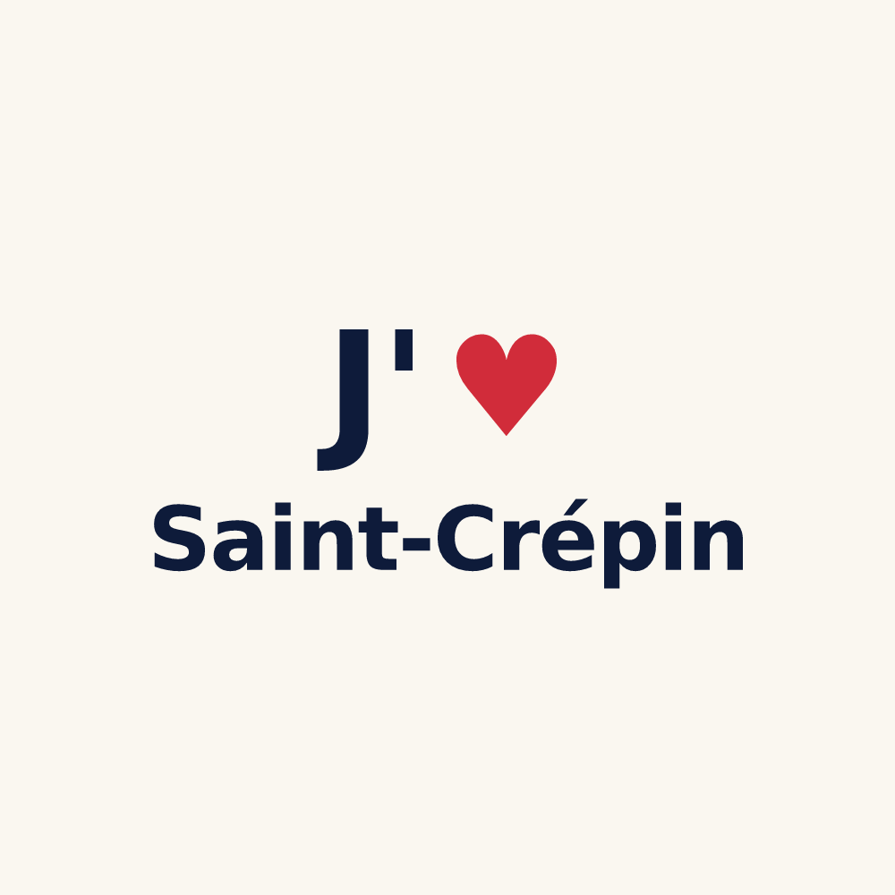 Tasse personnalisée Saint-Crépin — design J'aime Saint-Crépin