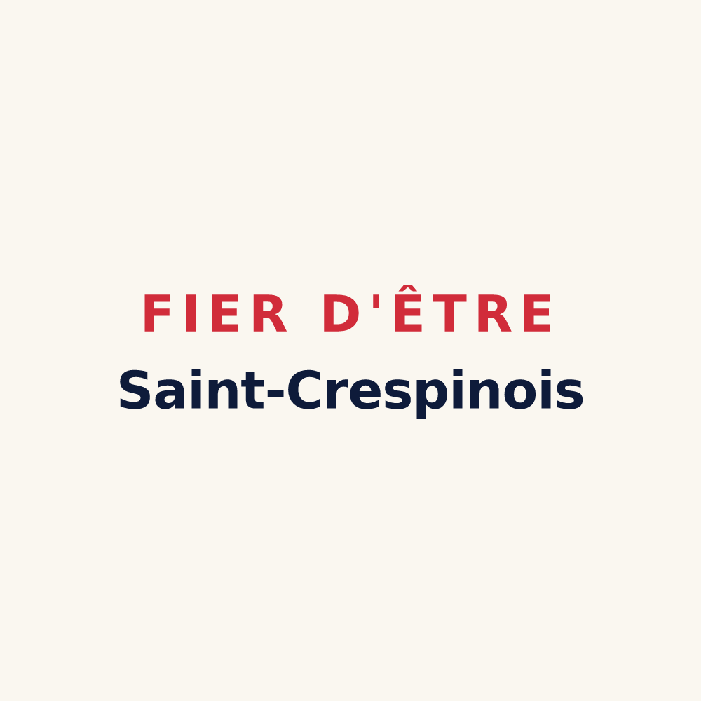 Tasse « Fier d'être Saint-Crespinois » — design pour Saint-Crespin