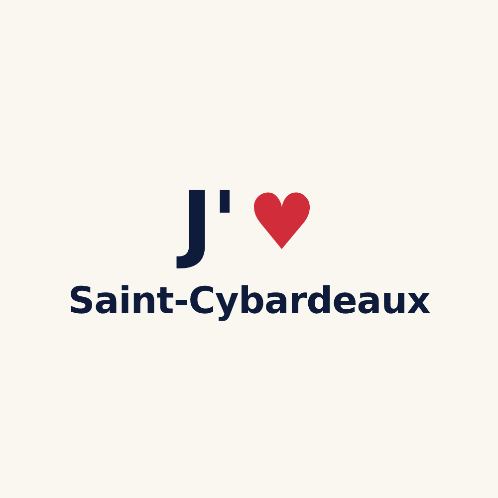 Tasse personnalisée Saint-Cybardeaux — design J'aime Saint-Cybardeaux