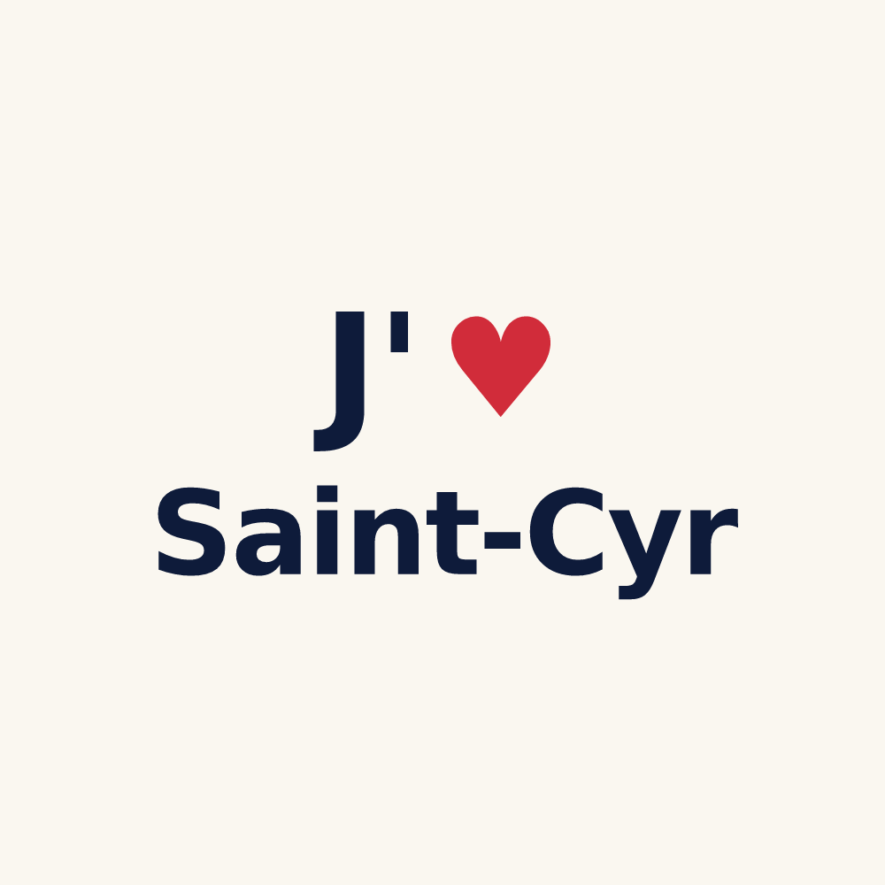 Tasse personnalisée Saint-Cyr — design J'aime Saint-Cyr