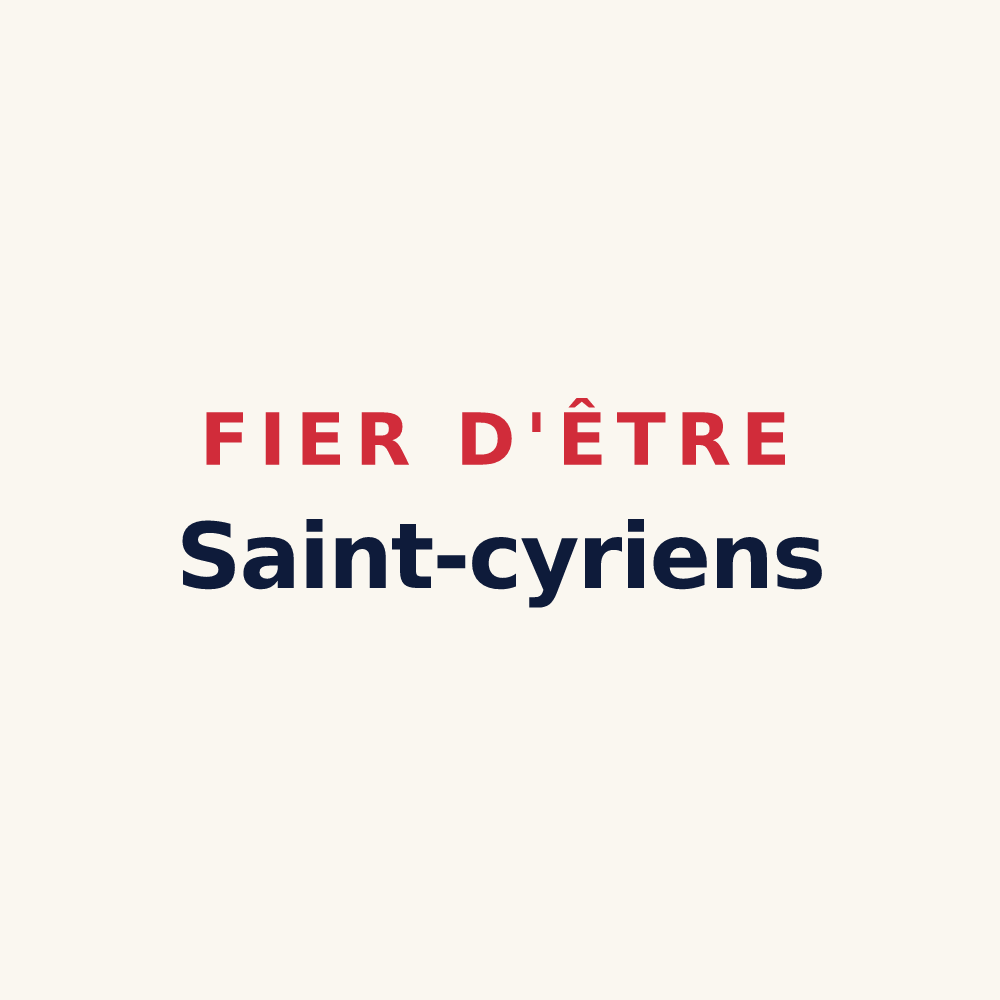 Tasse « Fier d'être Saint-cyriens » — design pour Saint-Cyr-les-Colons