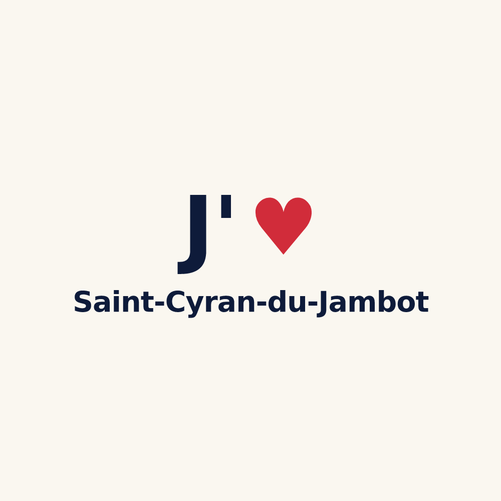 Tasse personnalisée Saint-Cyran-du-Jambot — design J'aime Saint-Cyran-du-Jambot
