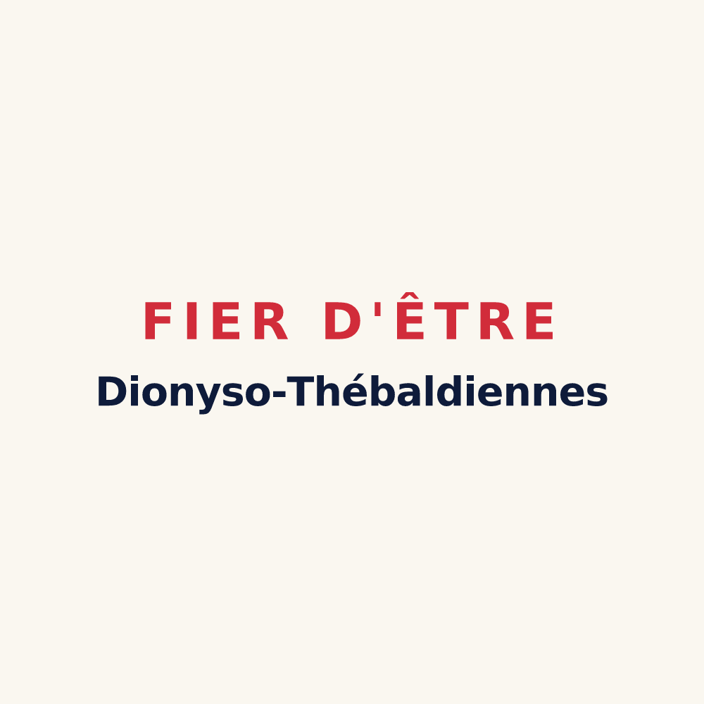 Tasse « Fier d'être Dionyso-Thébaldiennes » — design pour Saint-Denis-le-Thiboult