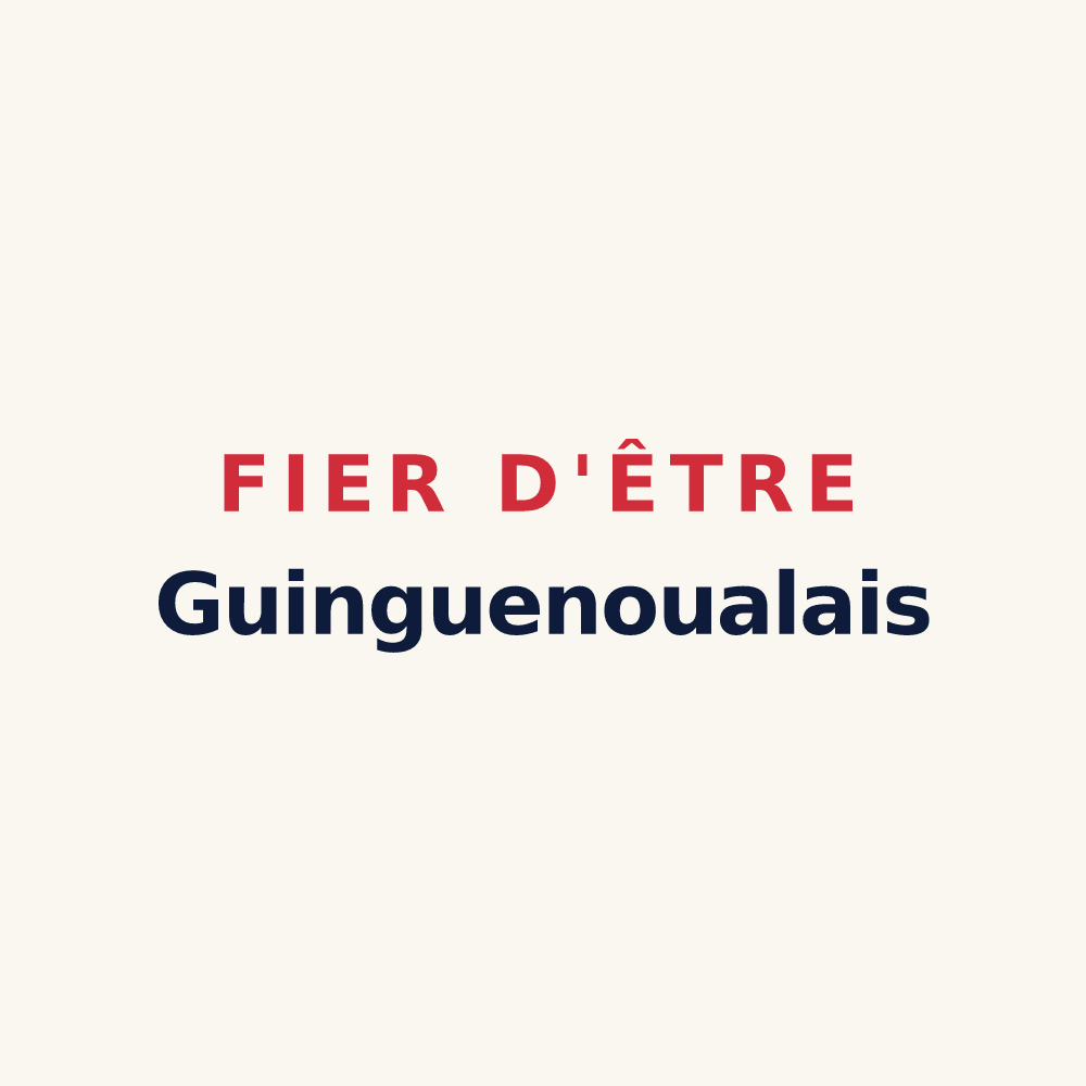Tasse « Fier d'être Guinguenoualais » — design pour Saint-Denoual
