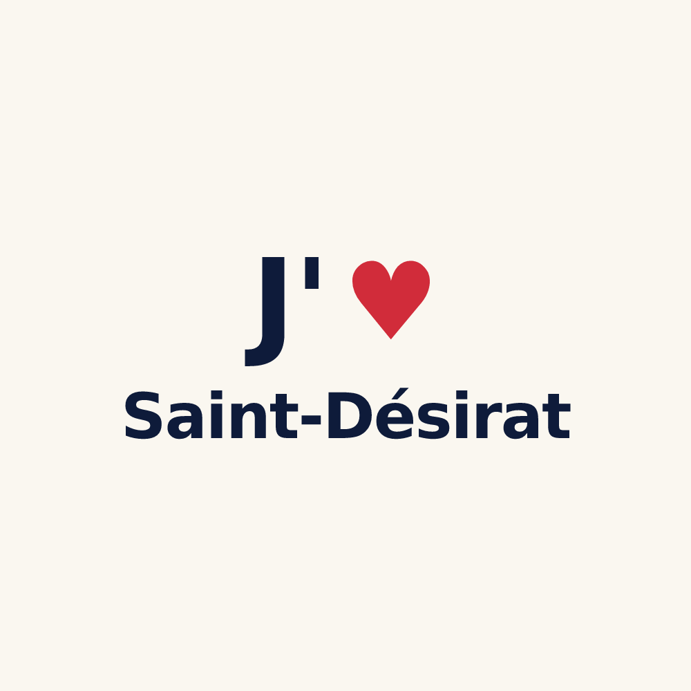 Tasse personnalisée Saint-Désirat — design J'aime Saint-Désirat