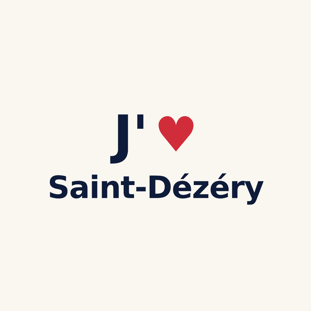 Tasse personnalisée Saint-Dézéry — design J'aime Saint-Dézéry