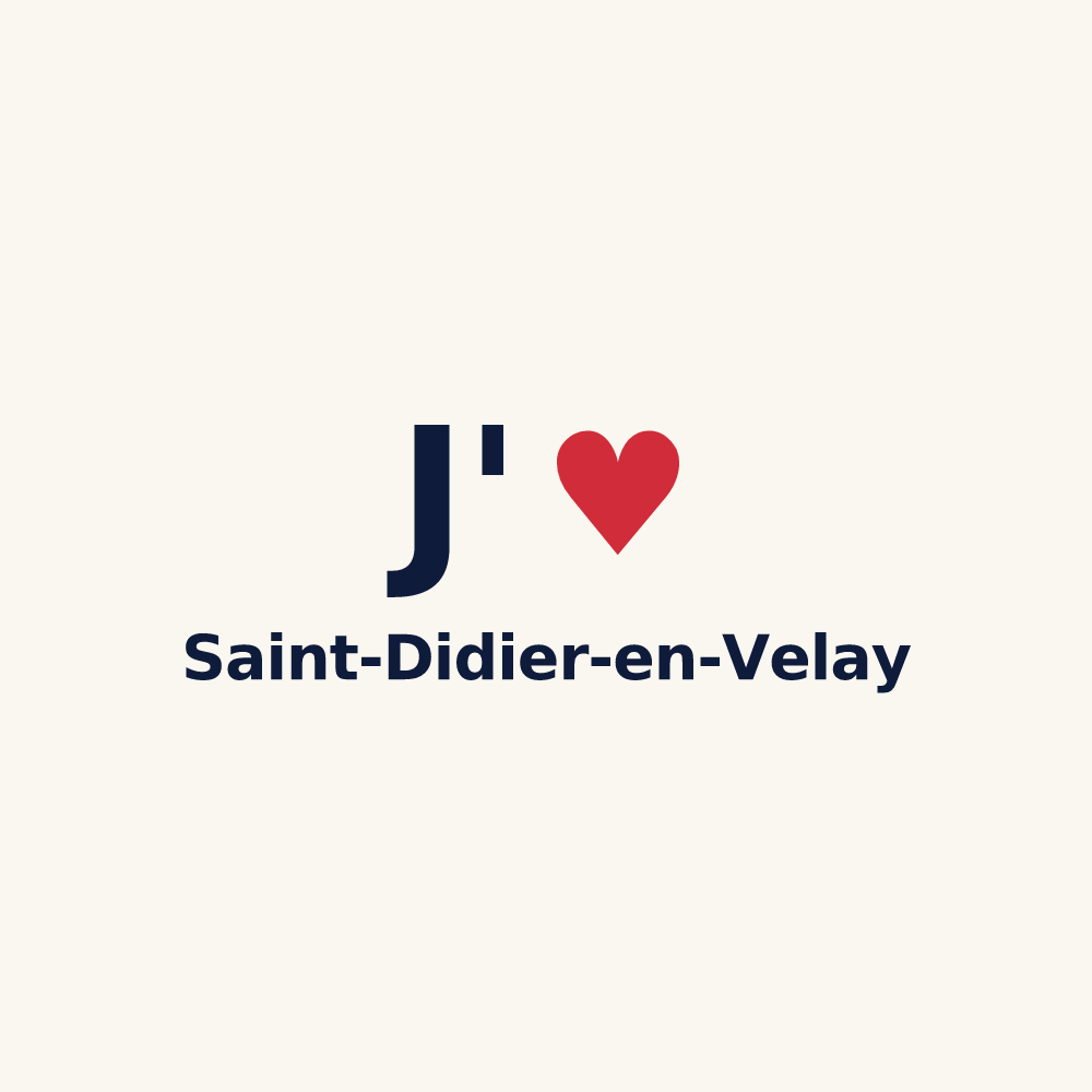 Tasse personnalisée Saint-Didier-en-Velay — design J'aime Saint-Didier-en-Velay