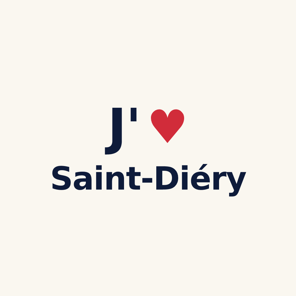 Tasse personnalisée Saint-Diéry — design J'aime Saint-Diéry
