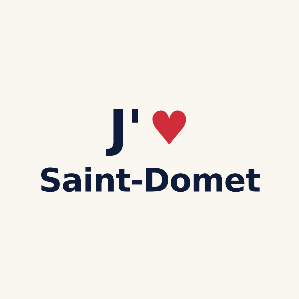 Tasse personnalisée Saint-Domet — design J'aime Saint-Domet