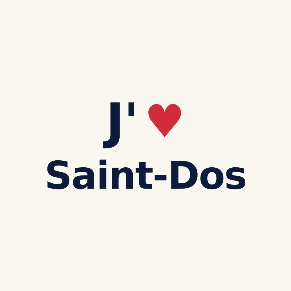 Tasse personnalisée Saint-Dos — design J'aime Saint-Dos