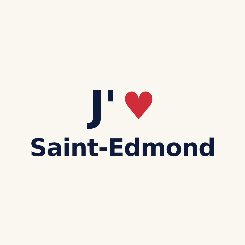 Tasse personnalisée Saint-Edmond — design J'aime Saint-Edmond