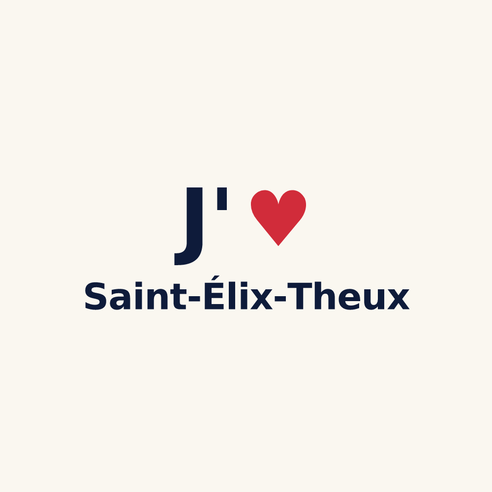 Tasse personnalisée Saint-Élix-Theux — design J'aime Saint-Élix-Theux