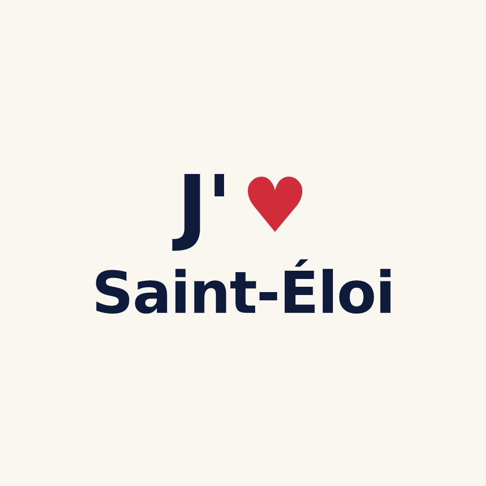 Tasse personnalisée Saint-Éloi — design J'aime Saint-Éloi
