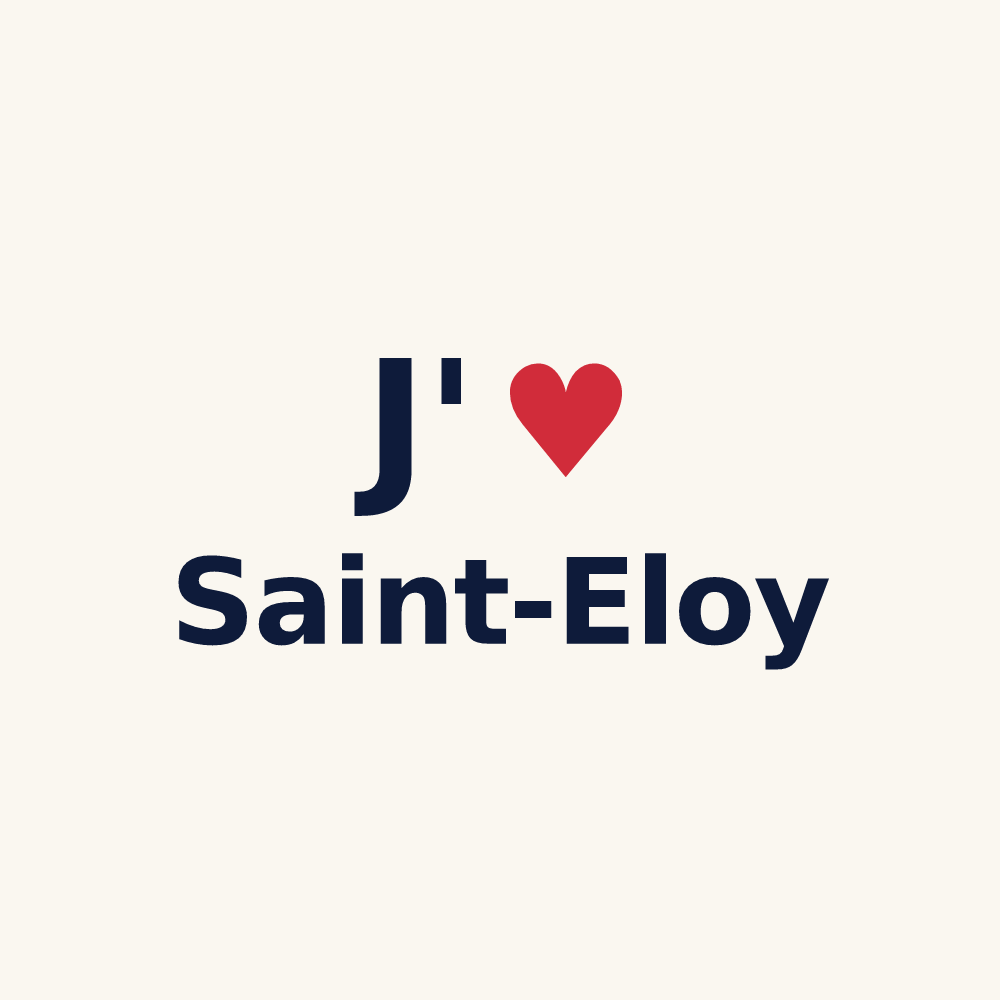 Tasse personnalisée Saint-Eloy — design J'aime Saint-Eloy