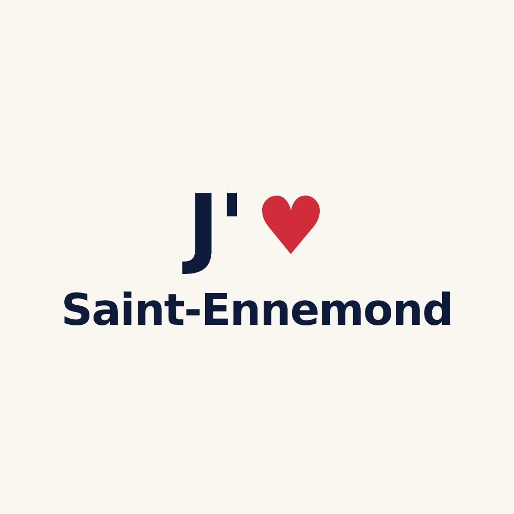 Tasse personnalisée Saint-Ennemond — design J'aime Saint-Ennemond