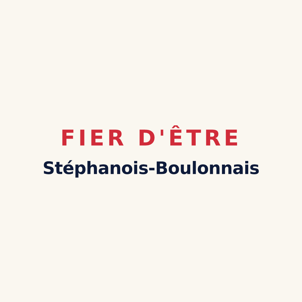 Tasse « Fier d'être Stéphanois-Boulonnais » — design pour Saint-Étienne-de-Boulogne
