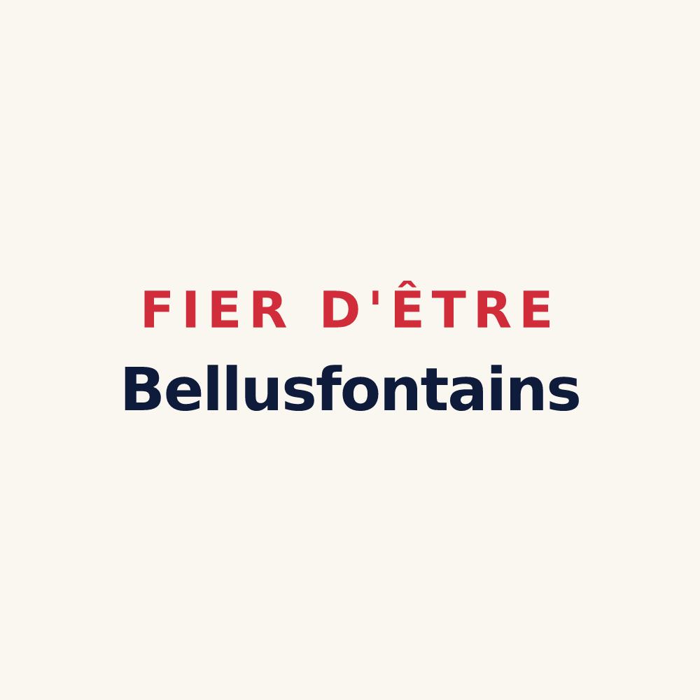 Tasse « Fier d'être Bellusfontains » — design pour Saint-Étienne-de-Fontbellon