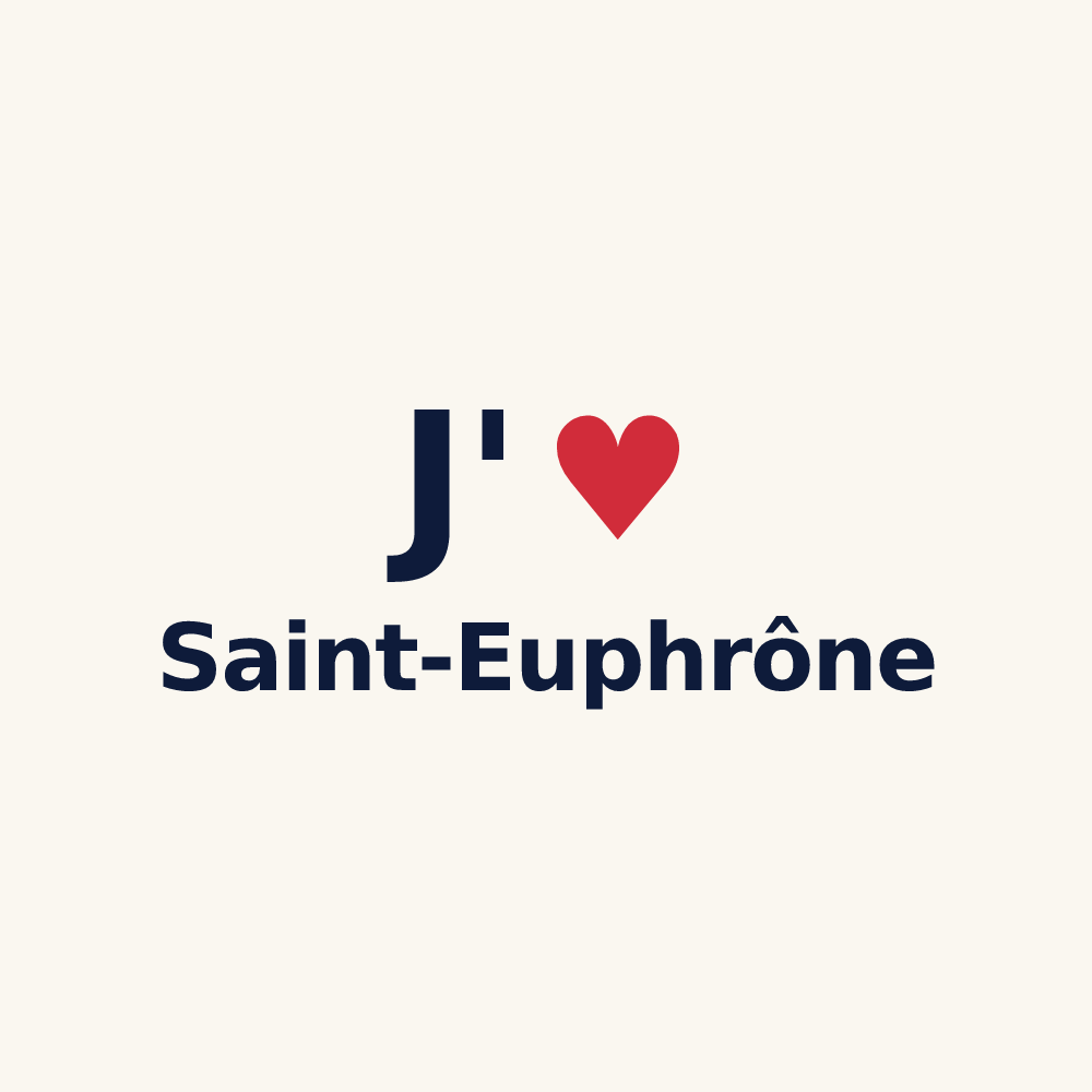 Tasse personnalisée Saint-Euphrône — design J'aime Saint-Euphrône