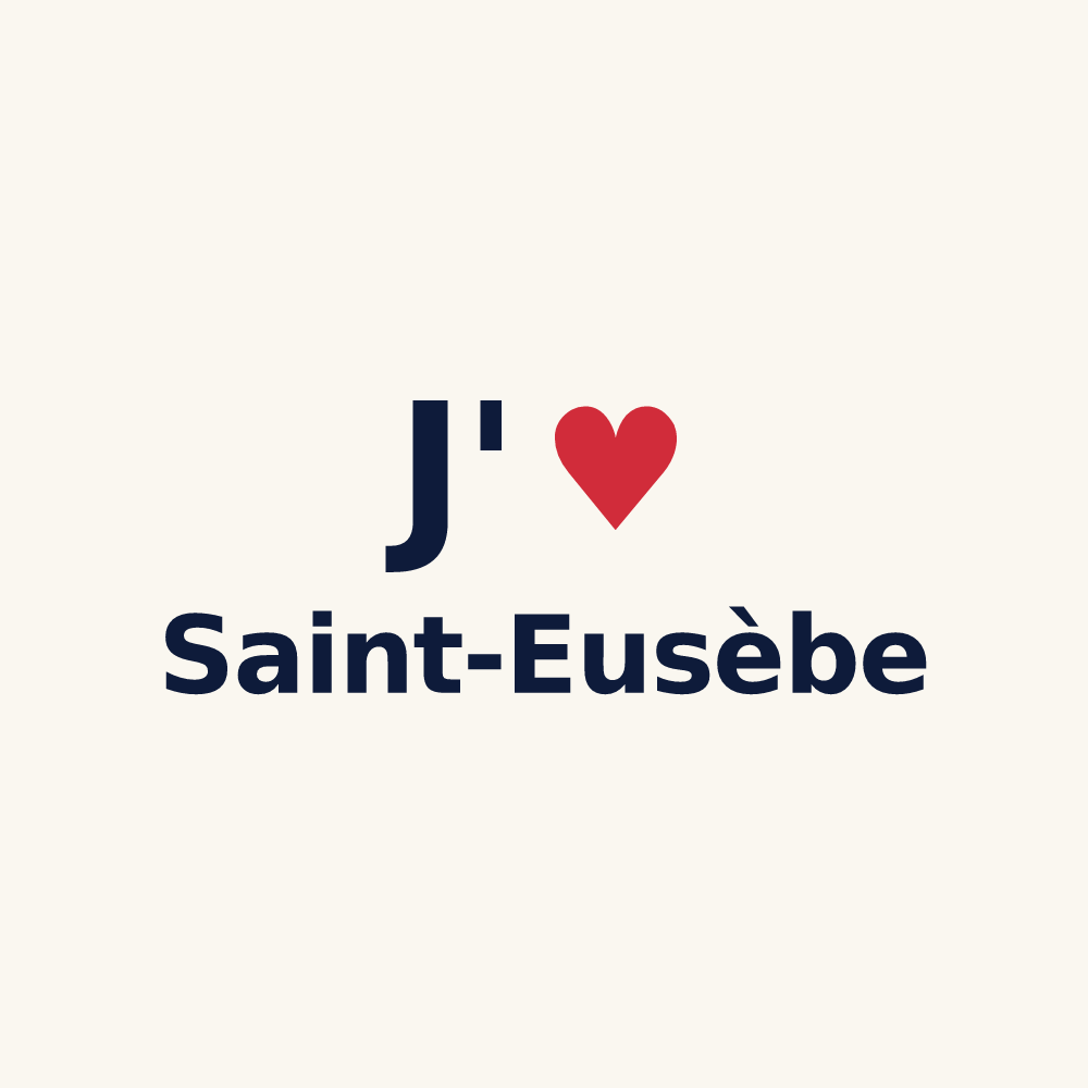 Tasse personnalisée Saint-Eusèbe — design J'aime Saint-Eusèbe