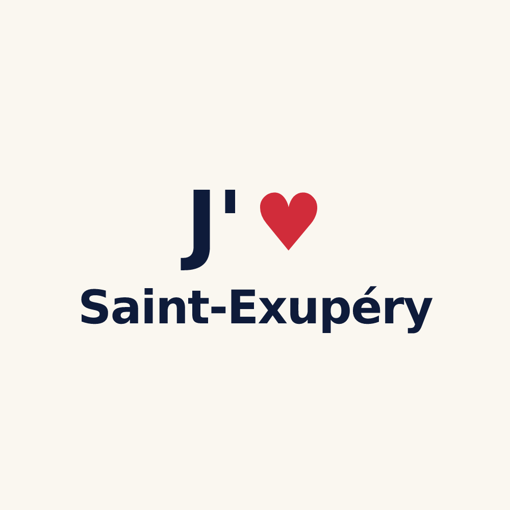 Tasse personnalisée Saint-Exupéry — design J'aime Saint-Exupéry