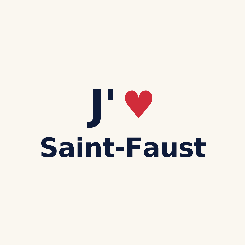 Tasse personnalisée Saint-Faust — design J'aime Saint-Faust