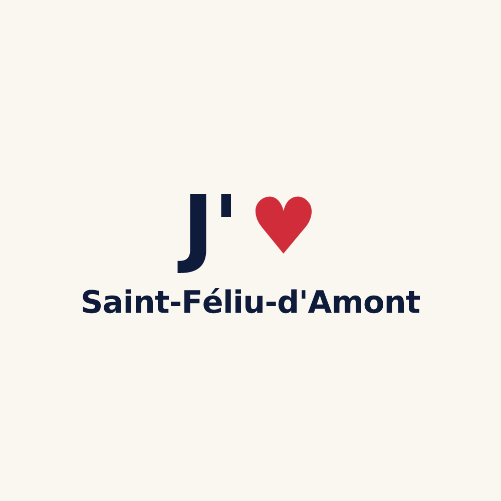 Tasse personnalisée Saint-Féliu-d'Amont — design J'aime Saint-Féliu-d'Amont