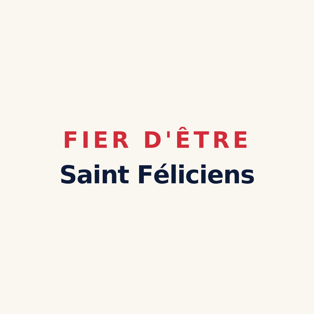 Tasse « Fier d'être Saint Féliciens » — design pour Saint-Félix-de-Bourdeilles