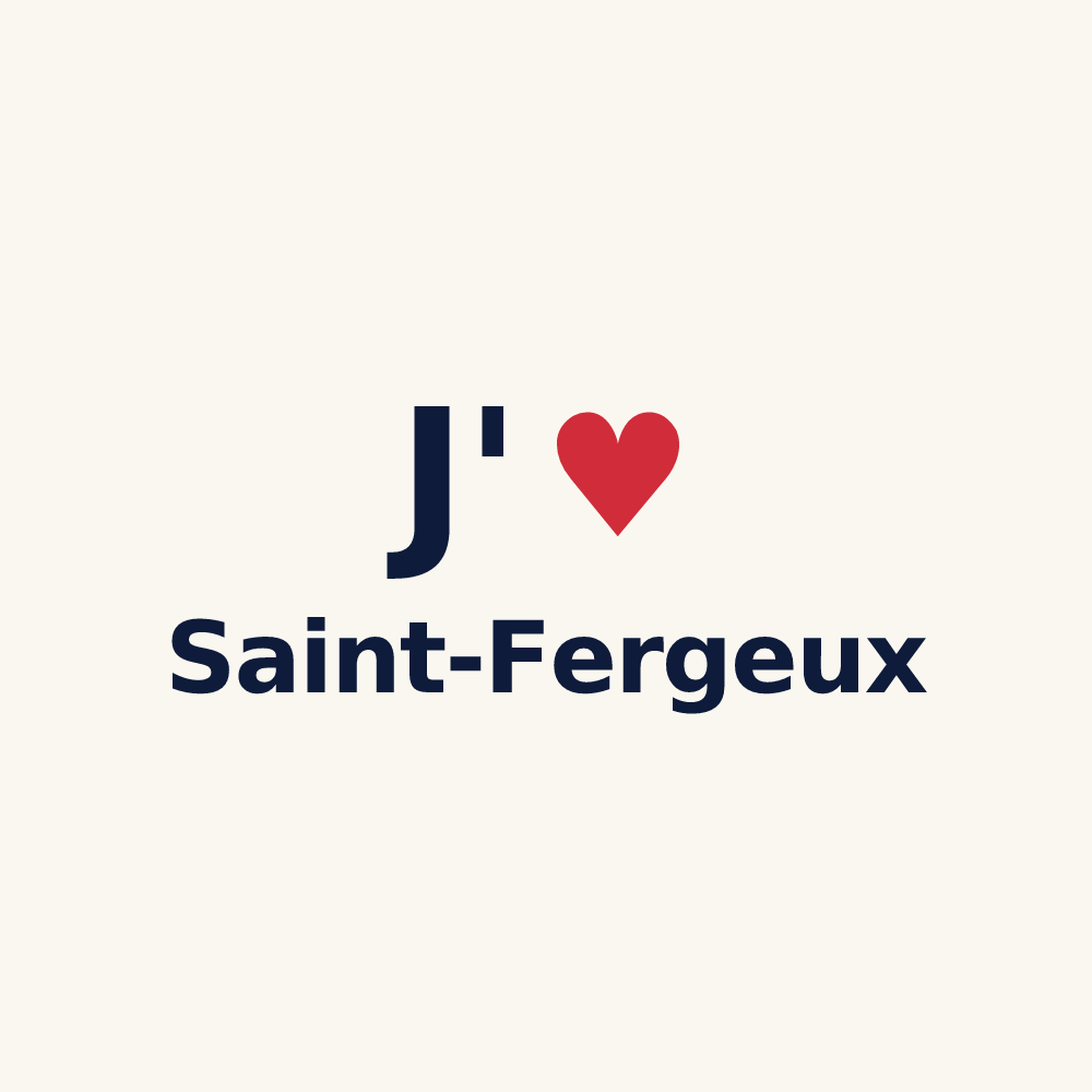 Tasse personnalisée Saint-Fergeux — design J'aime Saint-Fergeux