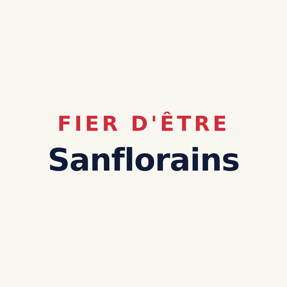 Tasse « Fier d'être Sanflorains » — design pour Saint-Flour-l'Étang