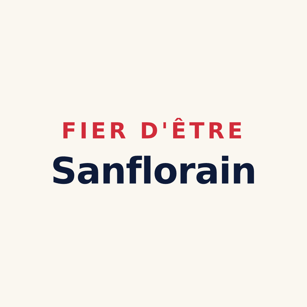 Tasse « Fier d'être Sanflorain » — design pour Saint-Flour
