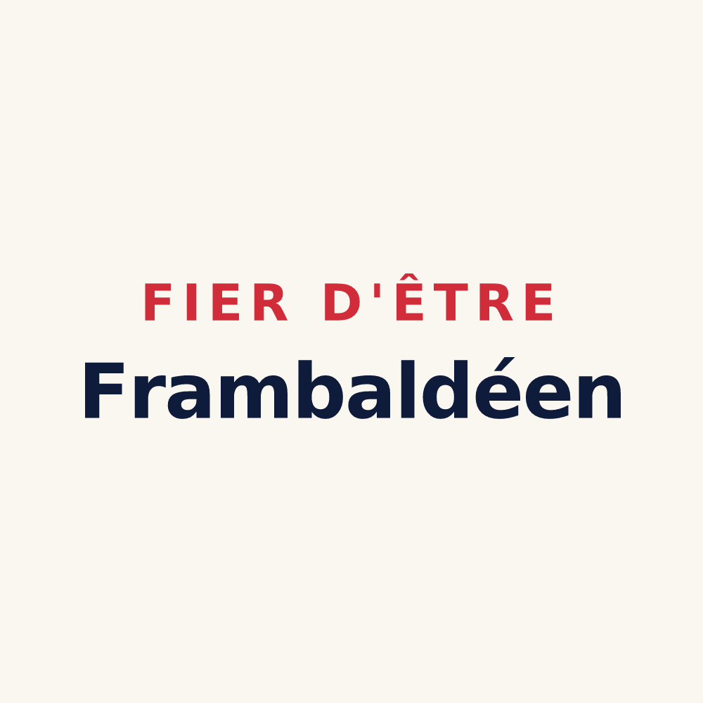 Tasse « Fier d'être Frambaldéen » — design pour Saint-Fraimbault-de-Prières
