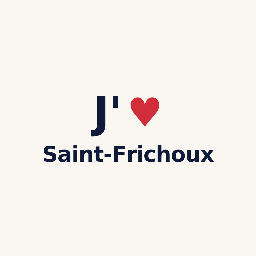 Tasse personnalisée Saint-Frichoux — design J'aime Saint-Frichoux