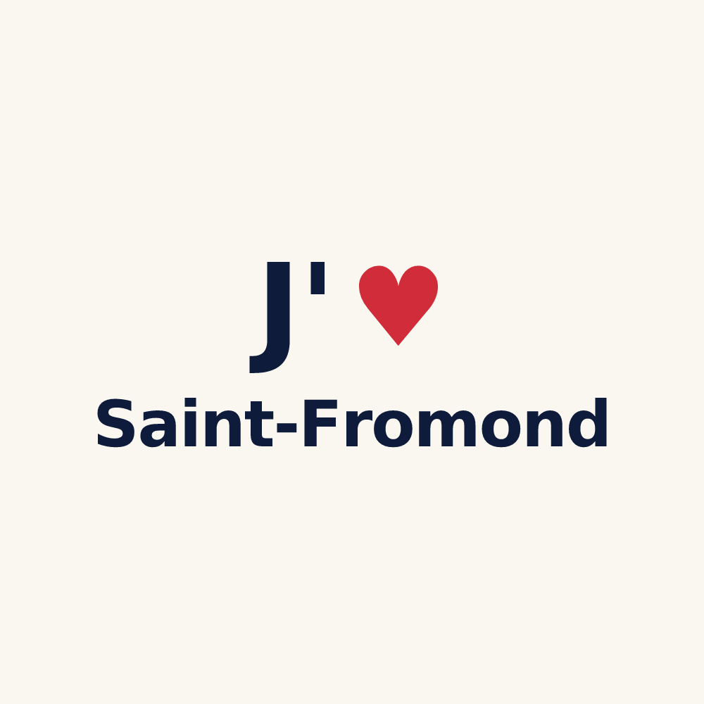 Tasse personnalisée Saint-Fromond — design J'aime Saint-Fromond