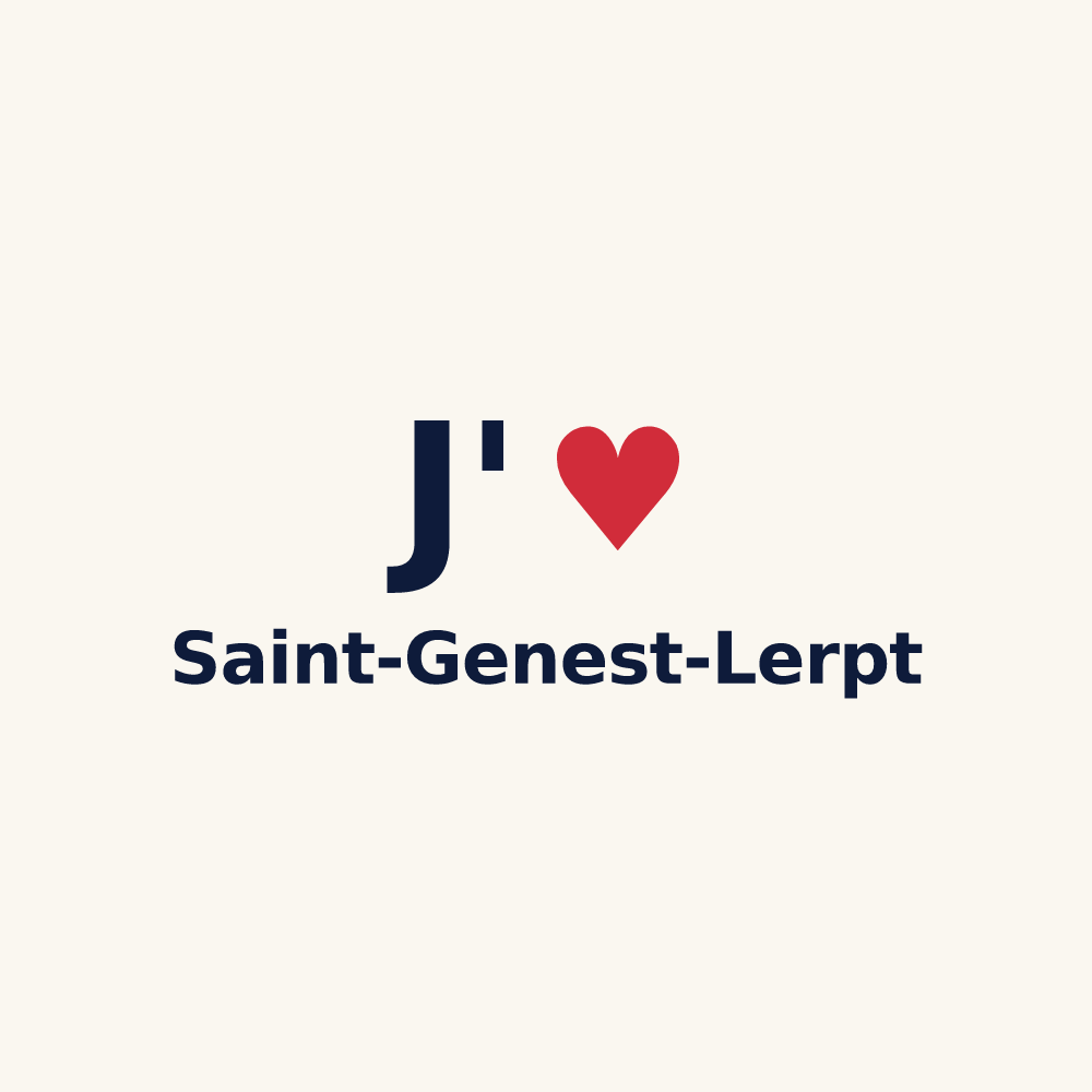 Tasse personnalisée Saint-Genest-Lerpt — design J'aime Saint-Genest-Lerpt