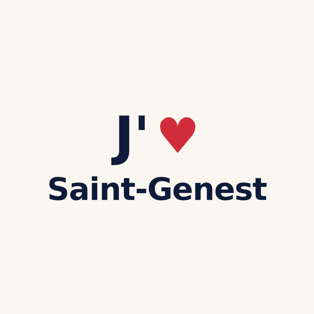Tasse personnalisée Saint-Genest — design J'aime Saint-Genest