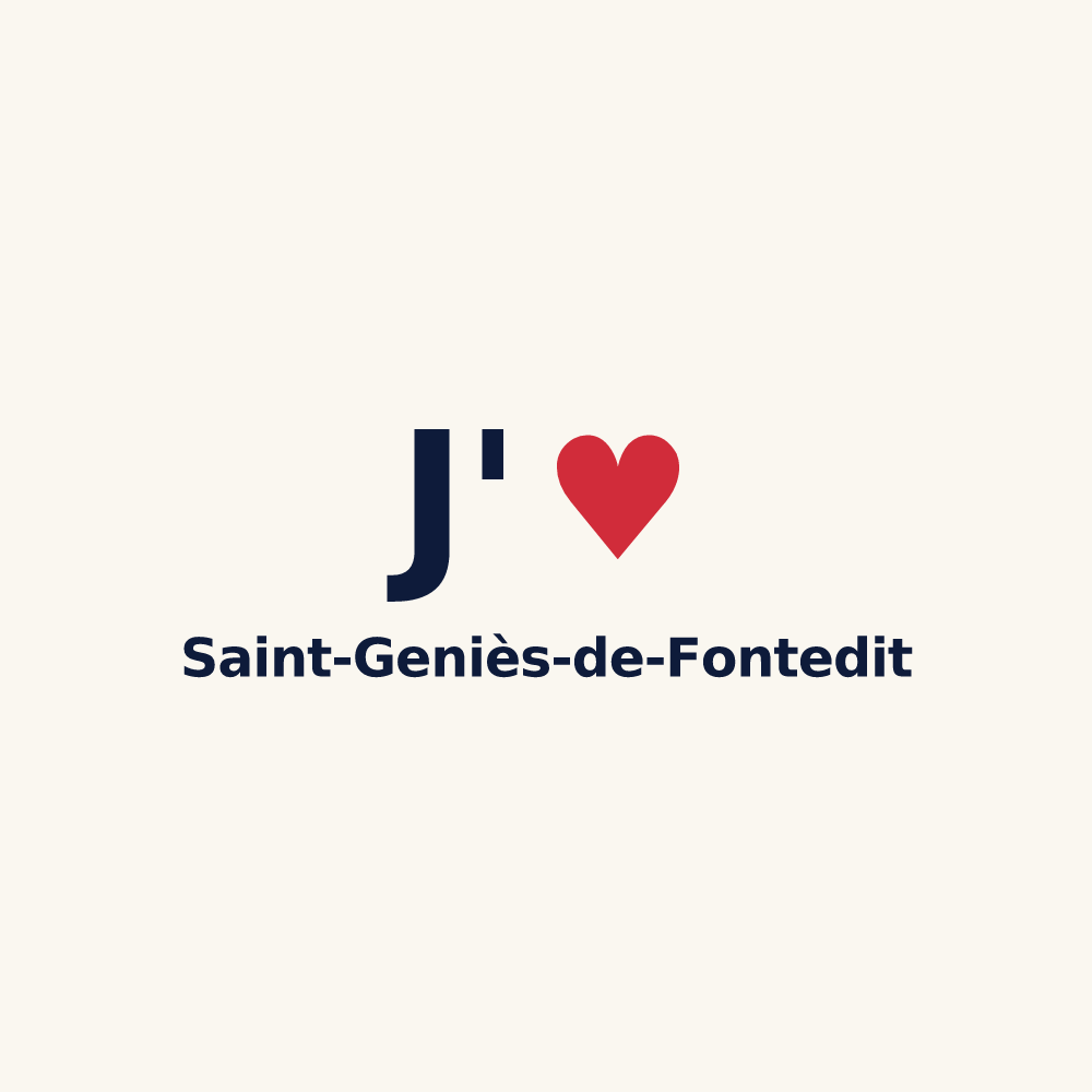Tasse personnalisée Saint-Geniès-de-Fontedit — design J'aime Saint-Geniès-de-Fontedit