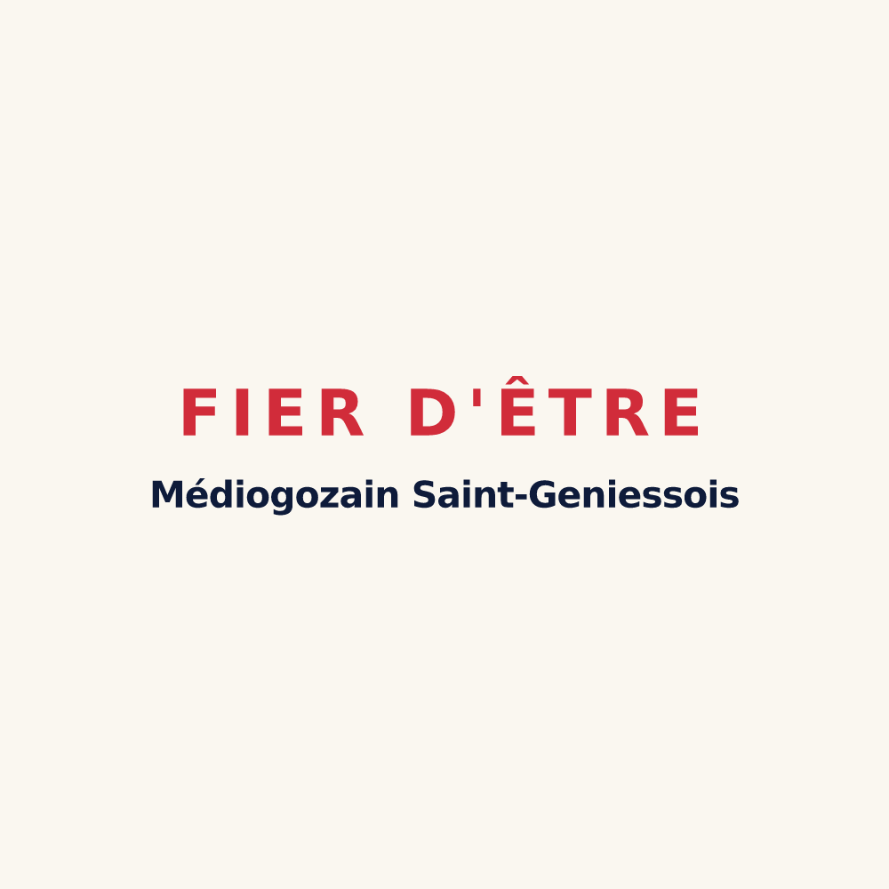 Tasse « Fier d'être Médiogozain 
Saint-Geniessois » — design pour Saint-Geniès-de-Malgoirès