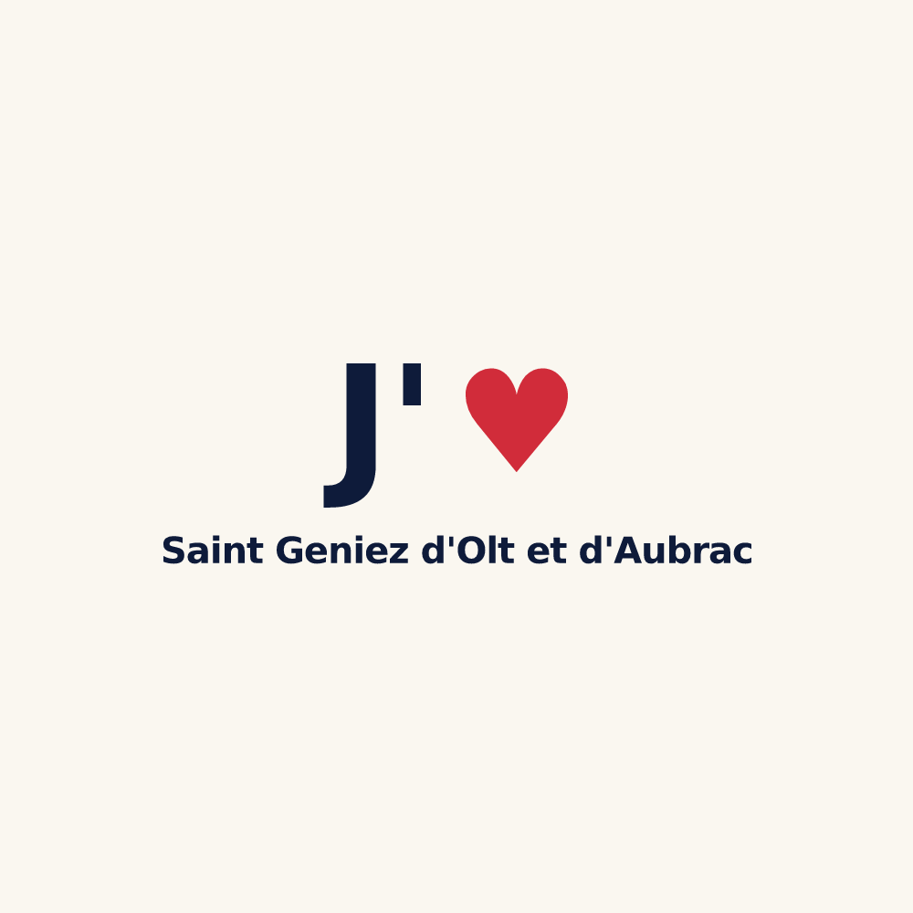 Tasse personnalisée Saint Geniez d'Olt et d'Aubrac — design J'aime Saint Geniez d'Olt et d'Aubrac