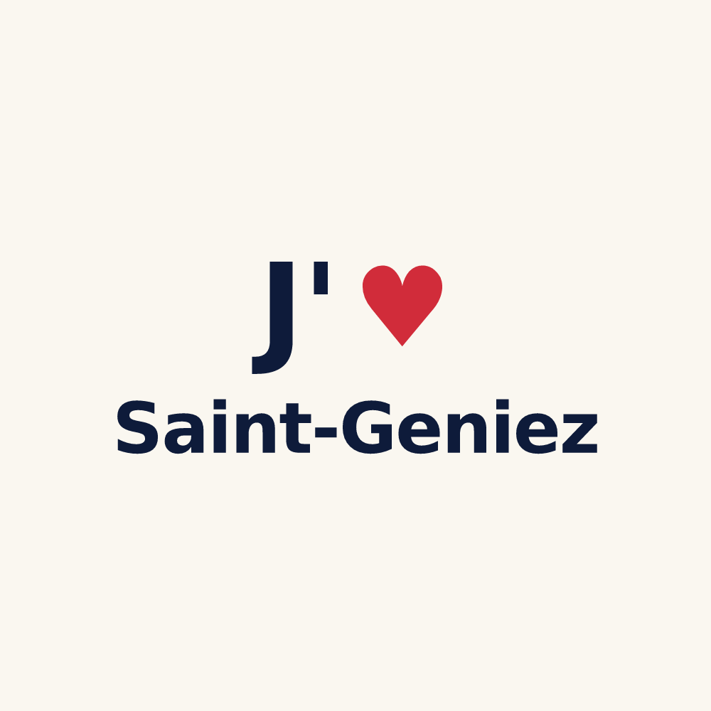 Tasse personnalisée Saint-Geniez — design J'aime Saint-Geniez