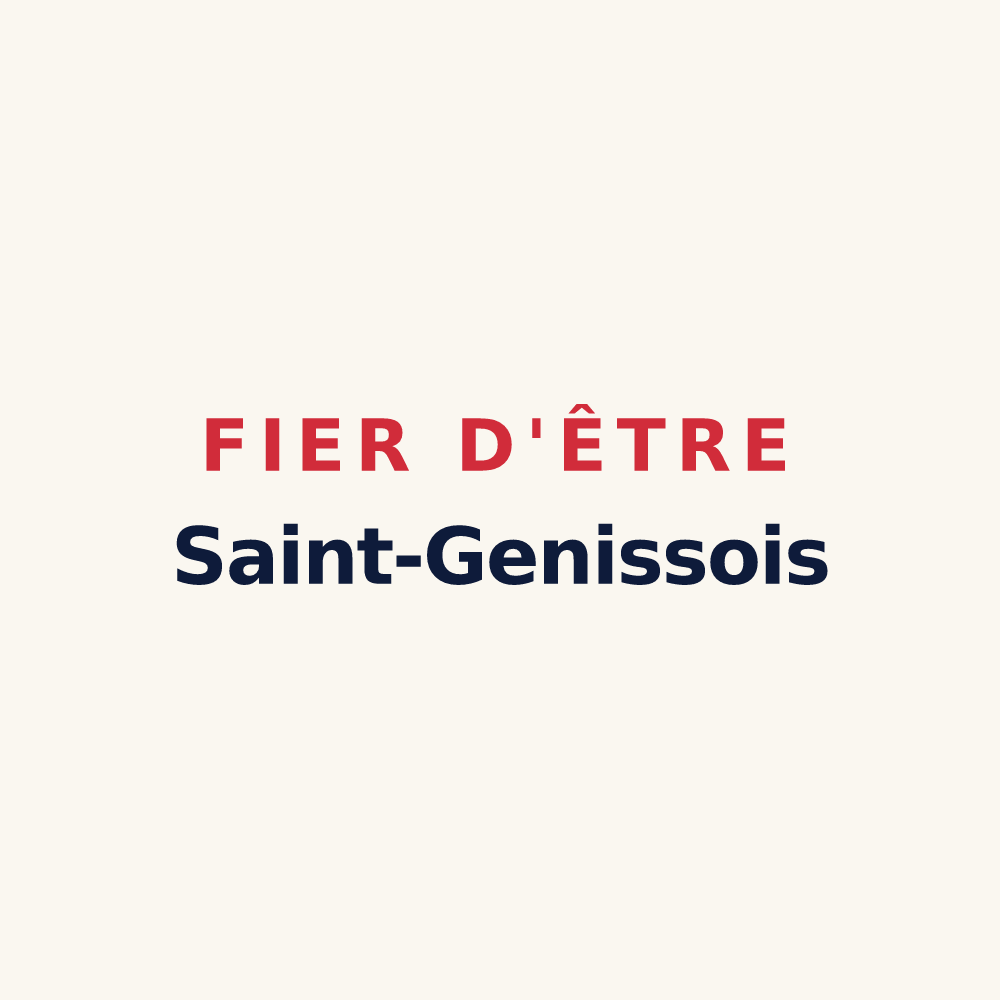 Tasse « Fier d'être Saint-Genissois » — design pour Saint-Genis-d'Hiersac