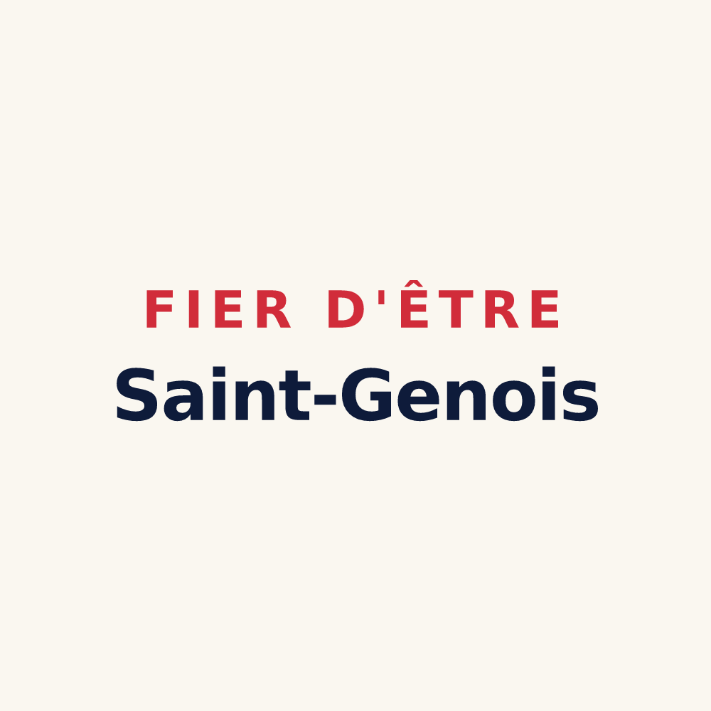 Tasse « Fier d'être Saint-Genois » — design pour Saint-Genis-Laval